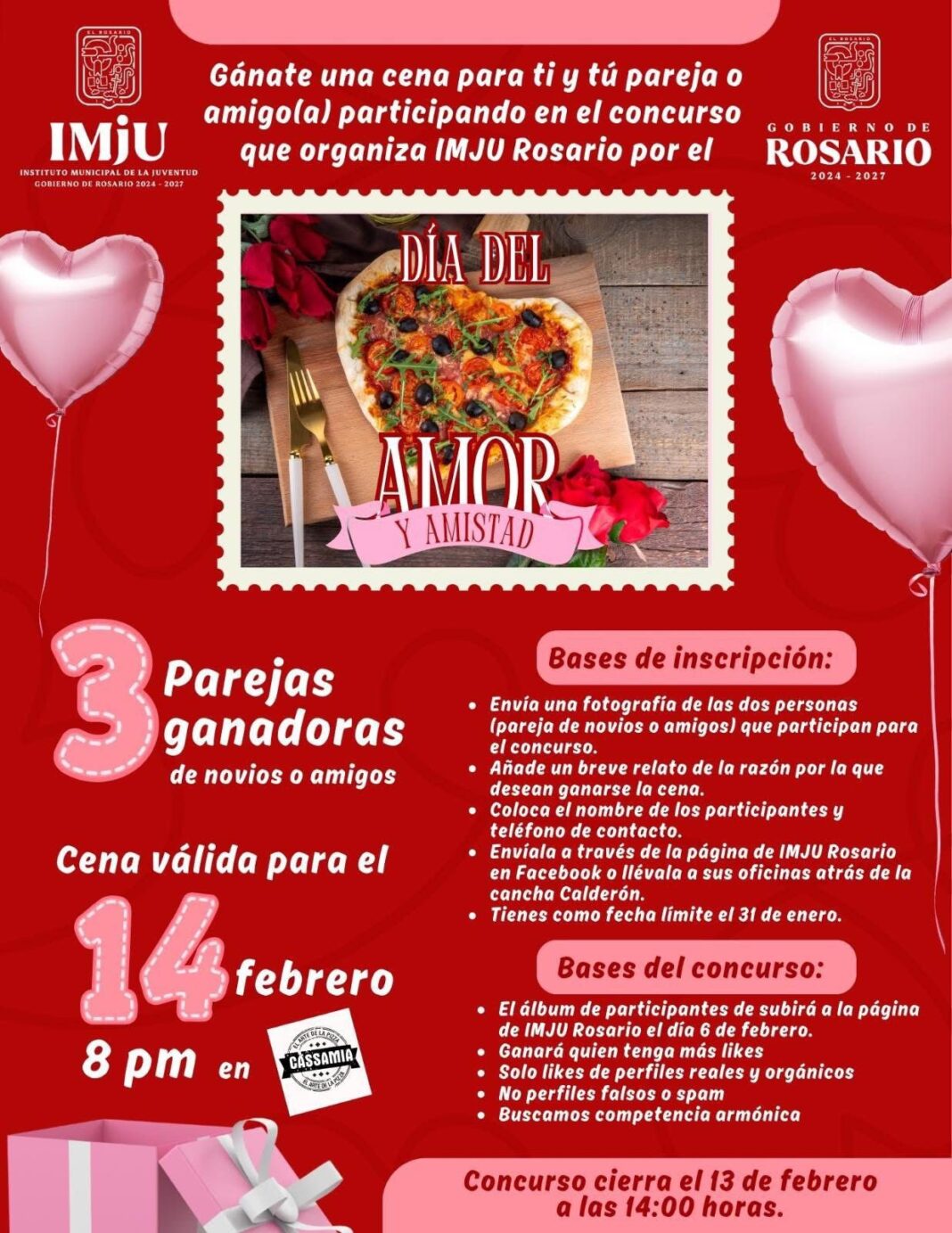 IMJU Rosario invita a participar en concurso por el Día del Amor y la ...